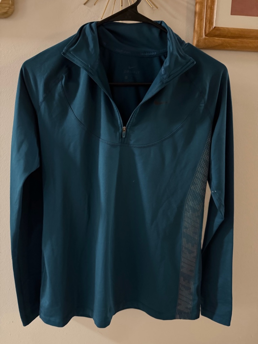 Nike Teal Blue Half-Zip Performance Top